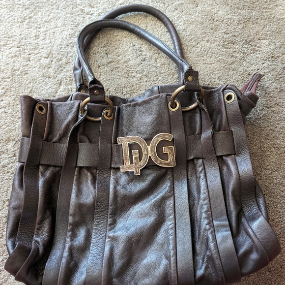 Vintage DiGregorio brown soft leather bag made in Italy - Picture 6 of 8